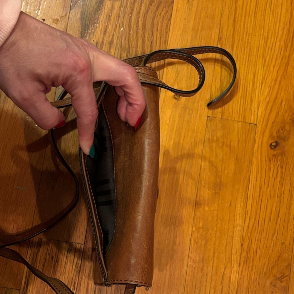 Frye Brown Leather Crossbody Wallet Bag - Picture 5 of 6